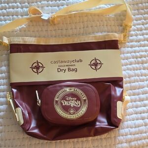 Disney Castaway Club Dry Bag - Maroon and Yellow